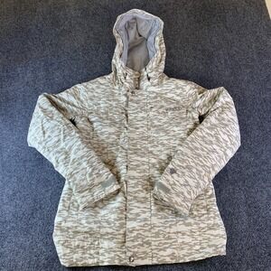 Burton Dryride The White Collection Ski Jacket Womens XS Beige Camo Full Zip